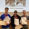 Mit Goldmedaille (v.l.n.r.): Andrin Hauenstein, Ruben Locher, Carl-Philipp Cachej